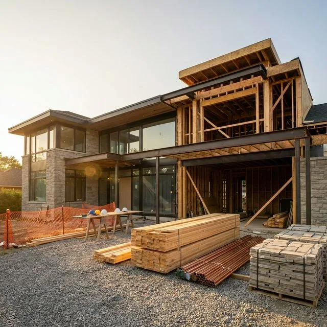 General contractor project with structural renovation in progress