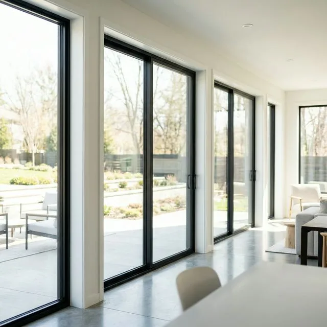 Premium replacement window installation in a modern home